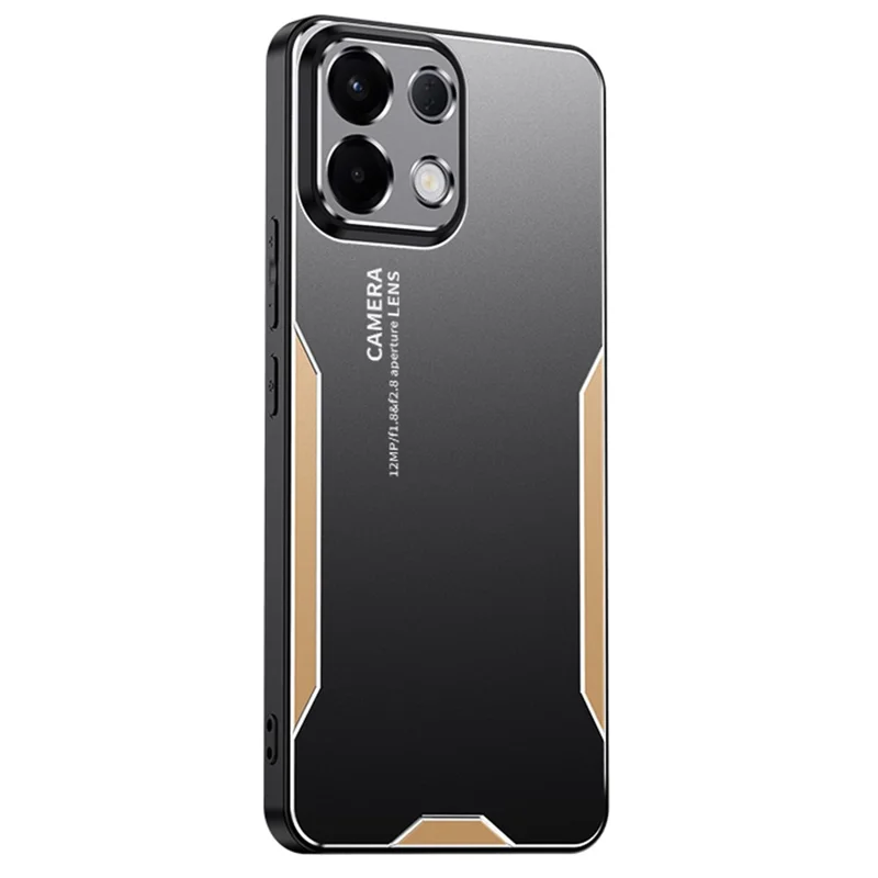 For Oppo K13 5G (Oppo K12s) Phone Case Aluminium Alloy TPU PC Back Cover - Gold-Cellmalls