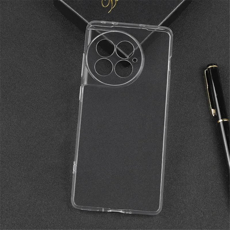 TPU Phone Case for OnePlus 12 5G HD Transparent Slim-Fit Cell Phone Cover-Cellmalls