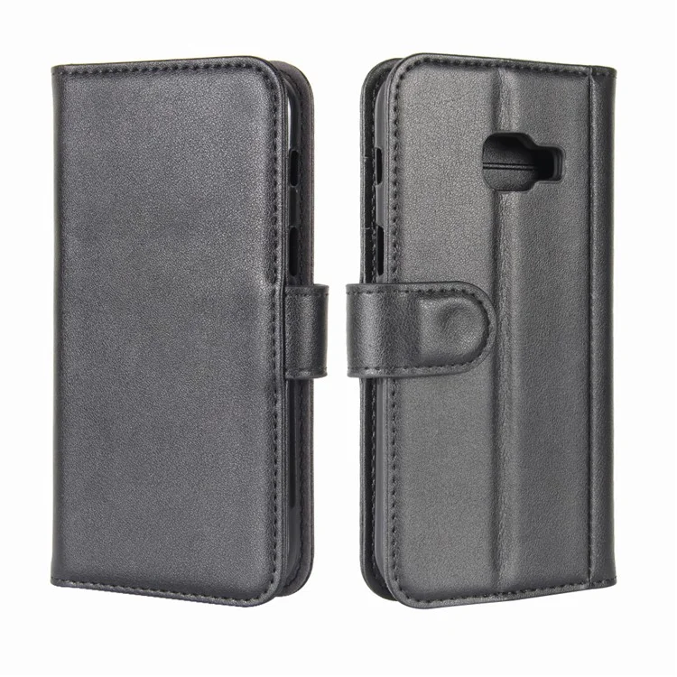 For Samsung Galaxy A5 (2017) SM-A520F Split Leather Wallet Mobile Phone Case with Stand - Black-Cellmalls