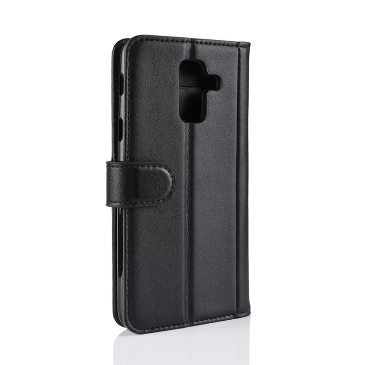 For Samsung Galaxy A6+ (2018) Phone Cases Genuine Split Leather Wallet Mobile Cover Stand-Cellmalls