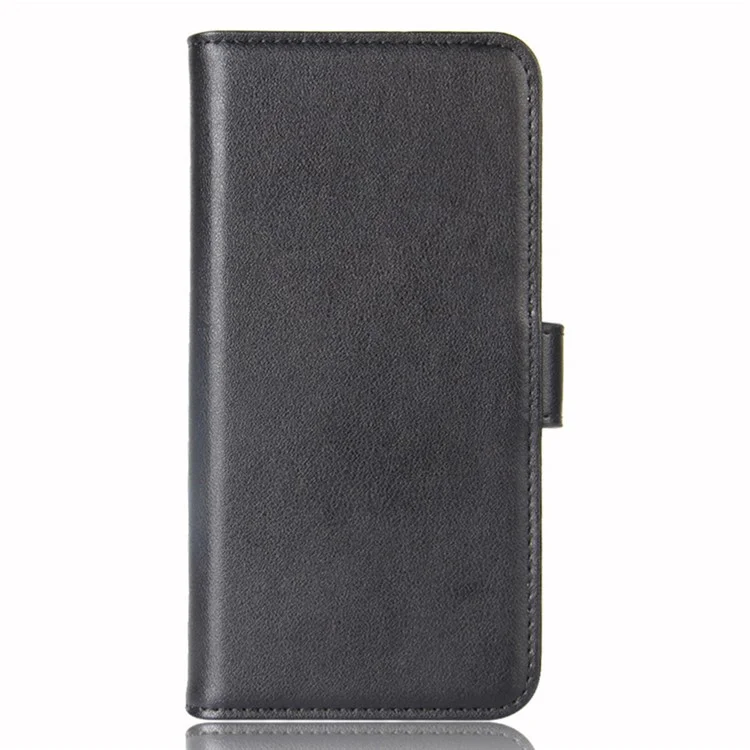 For Samsung Galaxy S10 Phone Cases Genuine Split Leather Wallet Mobile Cover Stand - Black-Cellmalls