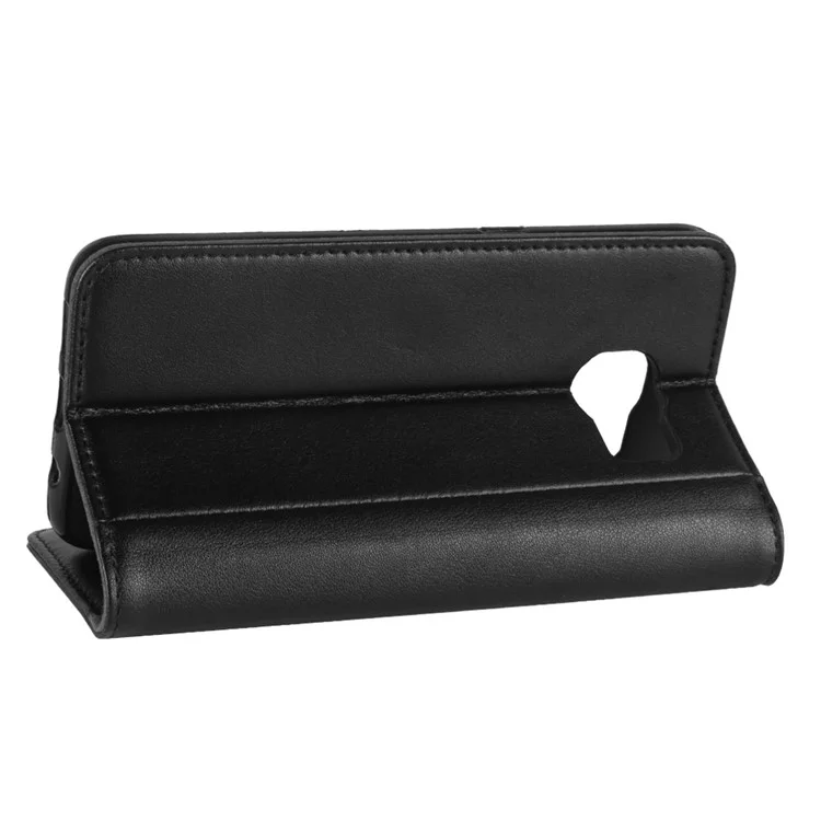 For Samsung Galaxy S7 SM-G930 Genuine Leather Wallet Stand  Protective Case Accessory - Black-Cellmalls