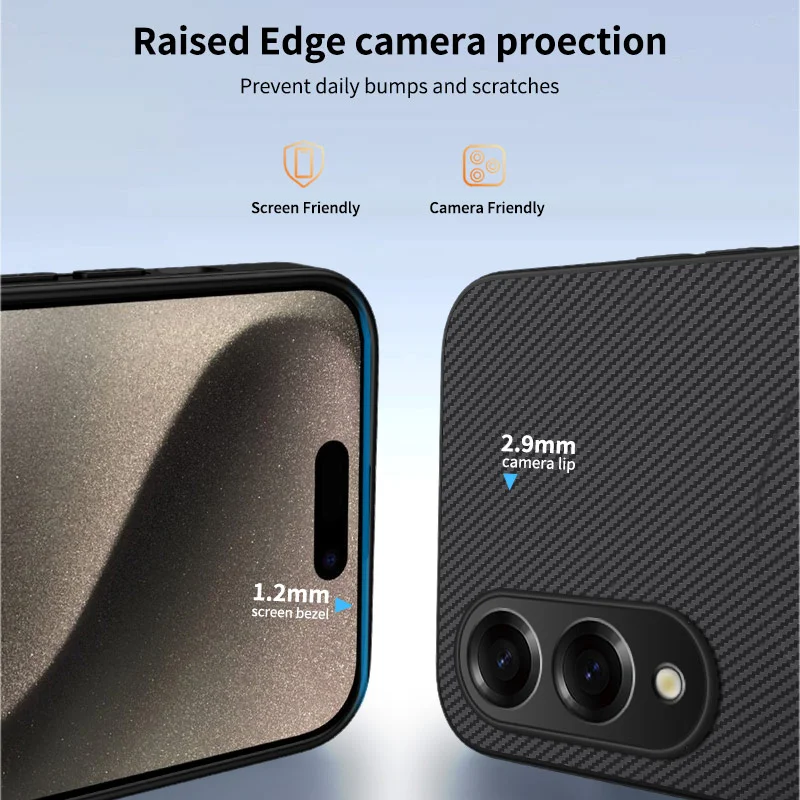 For Samsung Galaxy S25 Edge Magnetic Case WANLONFENG TQ1 Series Carbon Fiber Texture PC TPU Phone Cover with 2Pcs Screen Films - Black-Cellmalls