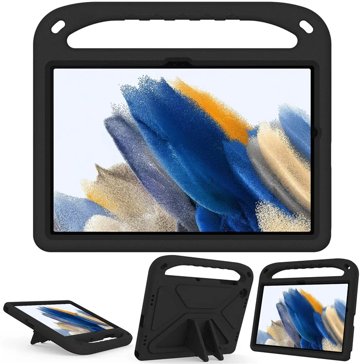 For Samsung Galaxy Tab A9+ Case Handle Design EVA Tablet Cover with Kickstand - Black-Cellmalls