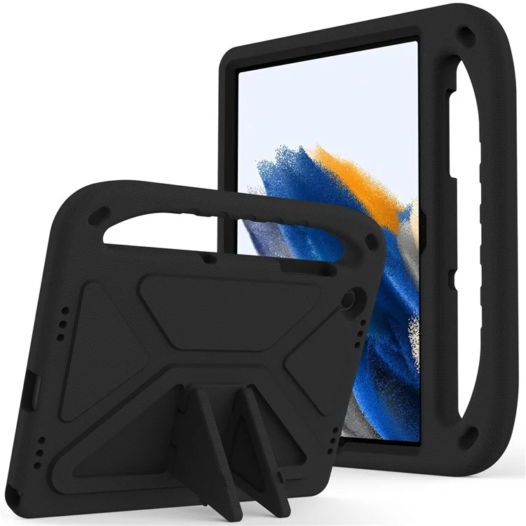 For Samsung Galaxy Tab A9+ Case Handle Design EVA Tablet Cover with Kickstand - Black-Cellmalls