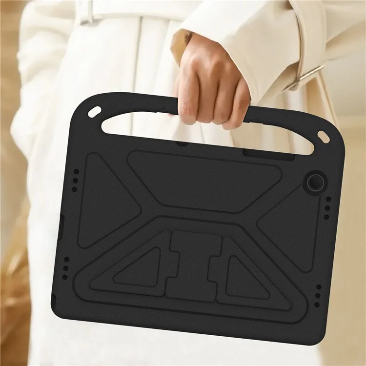 For Samsung Galaxy Tab A9+ Case Handle Design EVA Tablet Cover with Kickstand - Black-Cellmalls