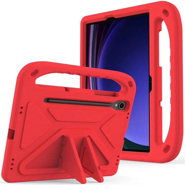 Handle EVA Case for Samsung Galaxy Tab S7 / S8 / S9 , Shockproof Kickstand Tablet Cover - Black-Cellmalls