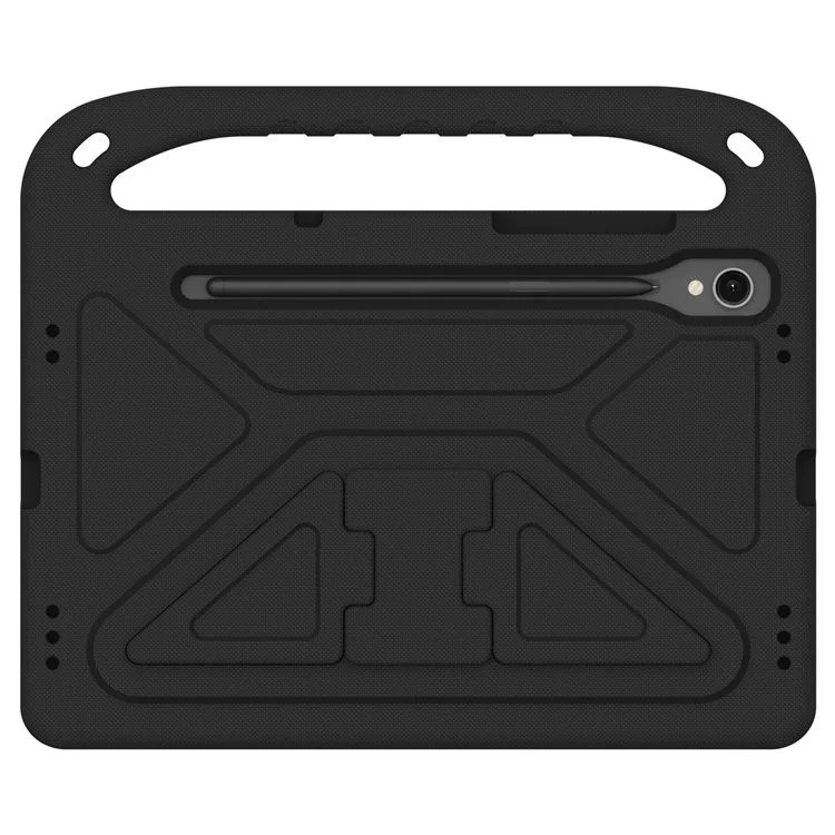 For Samsung Galaxy Tab S10 FE / S9 FE Case Kickstand EVA Tablet Cover with Hand Grip - Black-Cellmalls