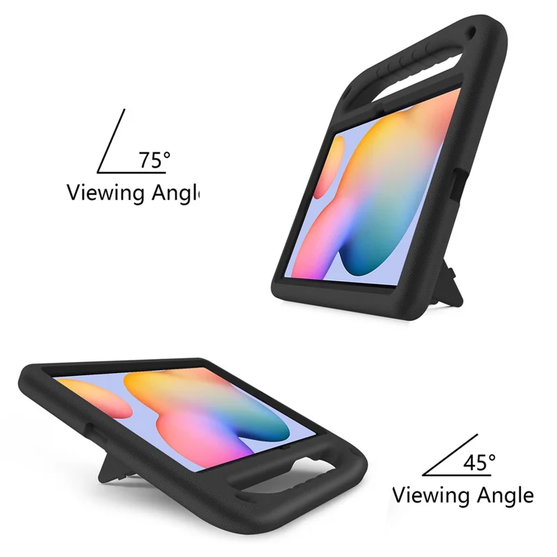 For Samsung Galaxy Tab S6 Lite (2020) / (2022) / S6 Lite (2024) Kickstand EVA Tablet Case Portable Hand Grip Tablet Cover - Black-Cellmalls