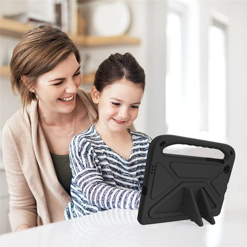 For Samsung Galaxy Tab S6 Lite (2020) / (2022) / S6 Lite (2024) Kickstand EVA Tablet Case Portable Hand Grip Tablet Cover - Black-Cellmalls