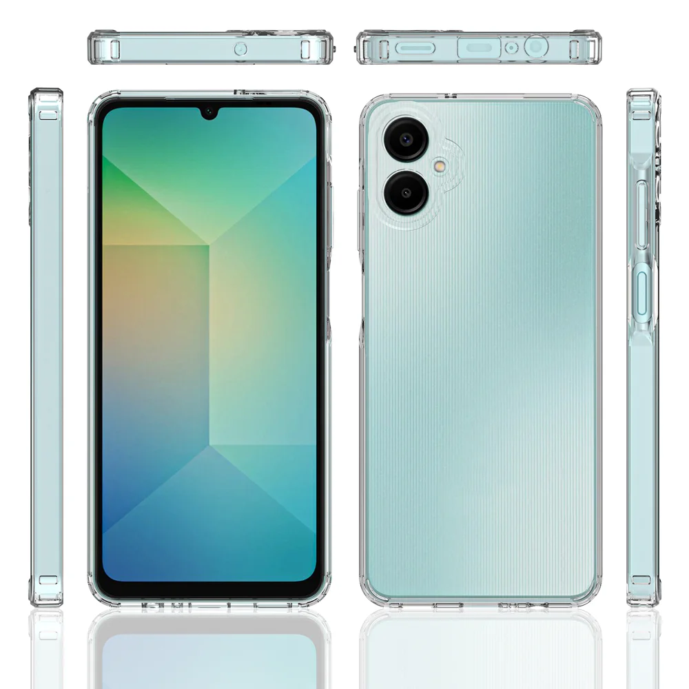 For Samsung Galaxy A06 5G Clear Phone Case TPU+Acrylic Shockproof Phone Back Cover - Clear-Cellmalls