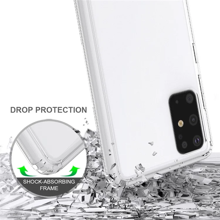 Transparent Anti-scratch Acrylic + TPU Back Case for Samsung Galaxy S20 Plus-Cellmalls