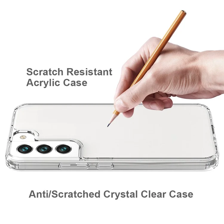 TPU Soft Edge Acrylic Hard Bottom Anti-Fingerprint Drop Protection Cover for Samsung Galaxy S22 5G-Cellmalls