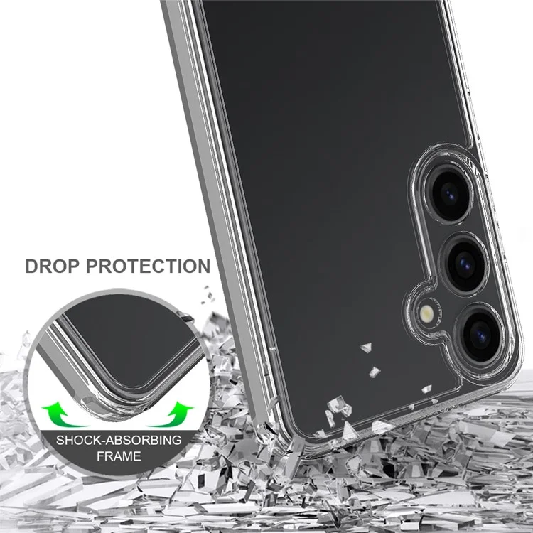 For Samsung Galaxy S24+ Clear Phone Cases Anti-scratch Acrylic+TPU Back Cover-Cellmalls