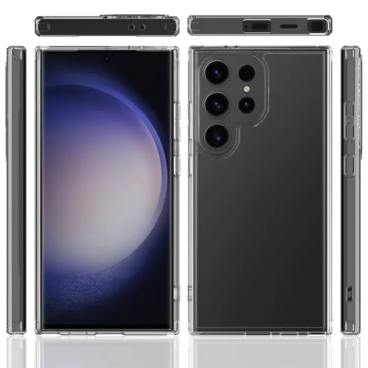 For Samsung Galaxy S24 Ultra Case Transparent Acrylic+TPU Phone Guard Cover-Cellmalls