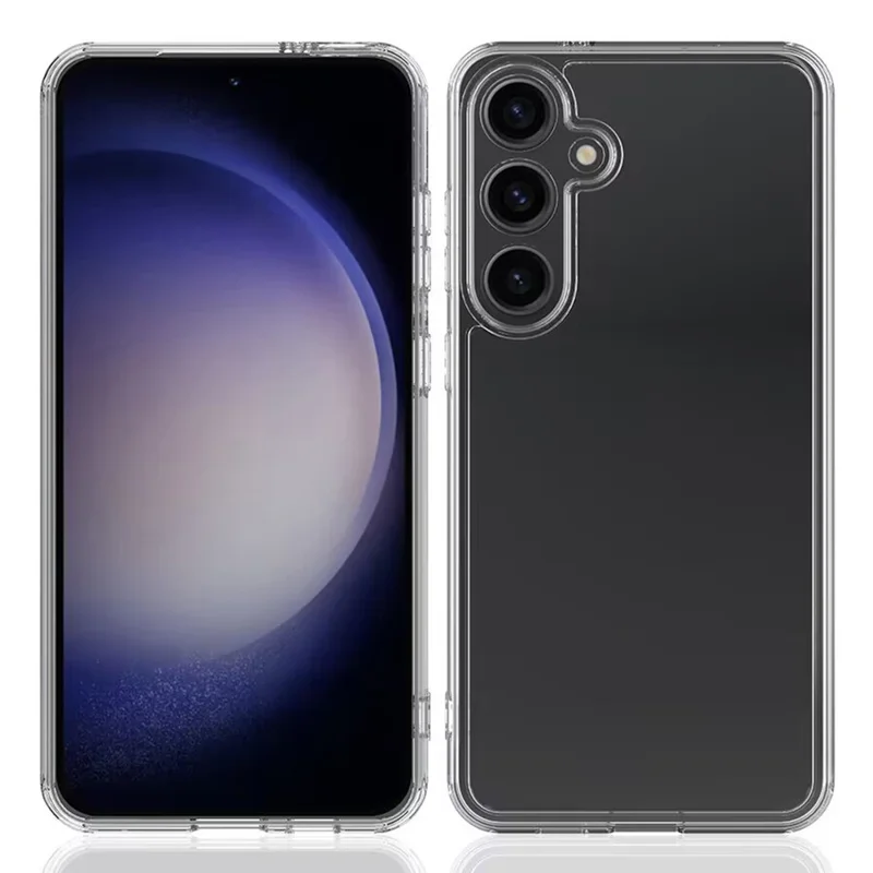 For Samsung Galaxy S25 Clear Phone Case TPU+Acrylic Shockproof Phone Back Cover-Cellmalls