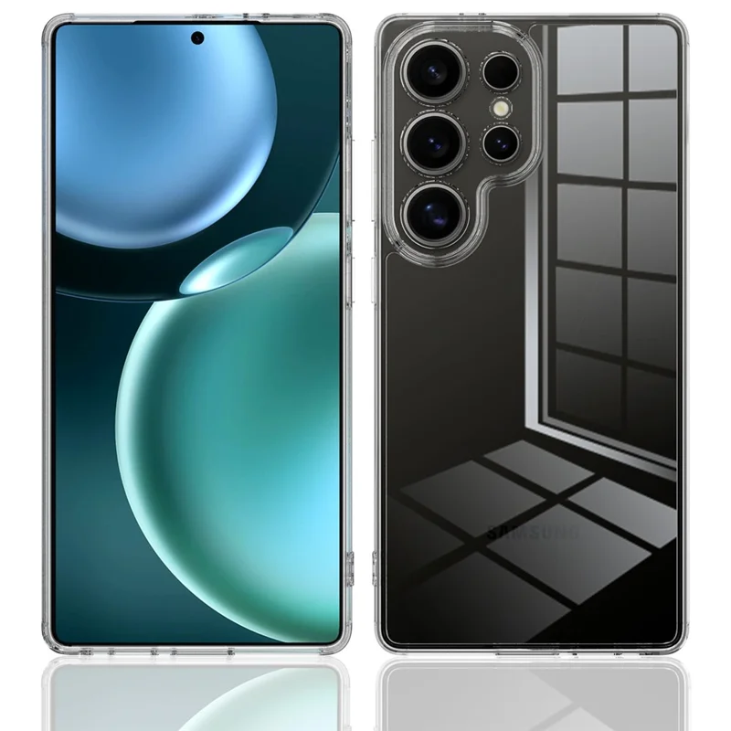 For Samsung Galaxy S25 Ultra Clear Phone Case TPU+Acrylic Shockproof Phone Back Cover-Cellmalls