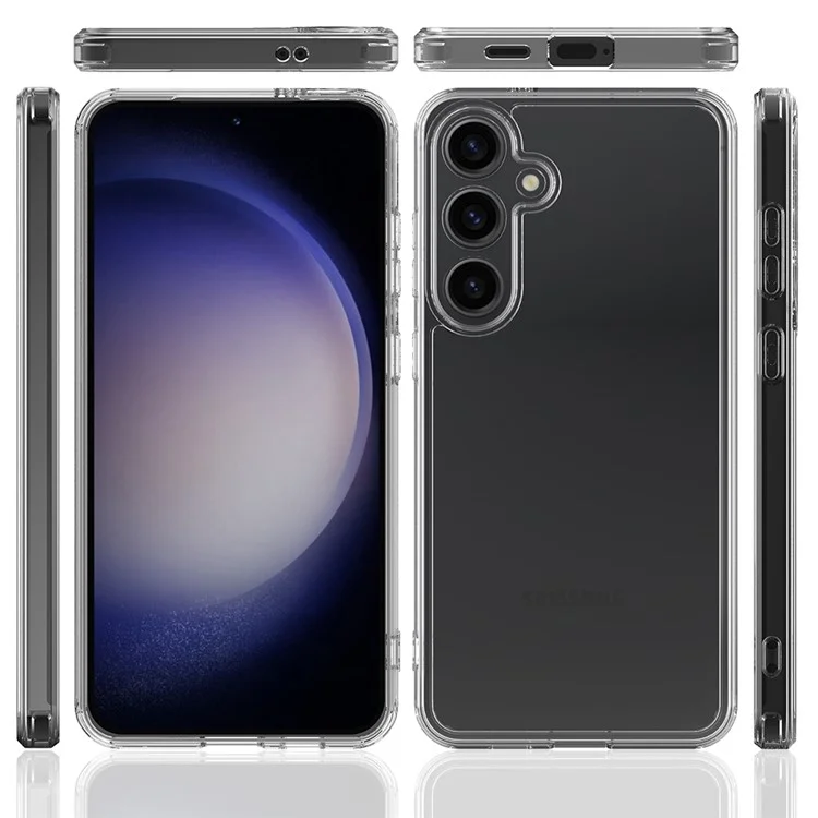 For Samsung Galaxy S24 Phone Case HD Transparent Acrylic+TPU Cover-Cellmalls