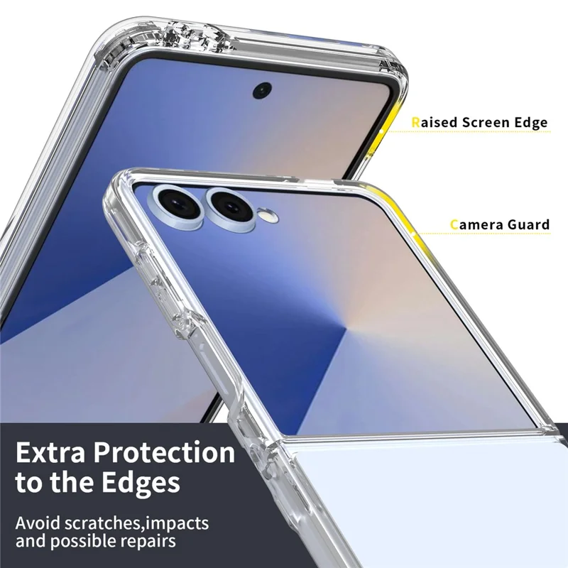 For Samsung Galaxy Z Flip7 5G Case TPU + Acrylic Clear Phone Cover, Integrated Design-Cellmalls