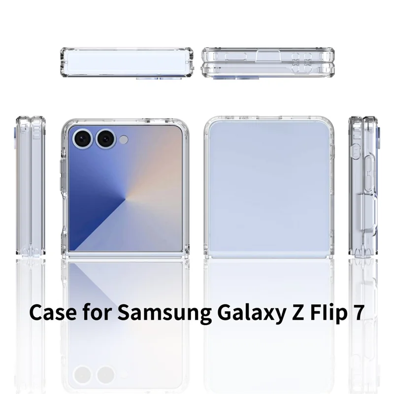 For Samsung Galaxy Z Flip7 5G Case TPU + Acrylic Clear Phone Cover, Integrated Design-Cellmalls
