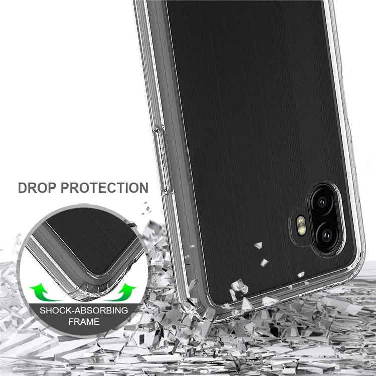 For Samsung Galaxy Xcover 6 Pro Transparent Slim Phone Cover Hard Acrylic Back + Soft TPU High Impact Case-Cellmalls