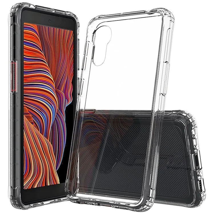 Transparent Scratch-Resistant Acrylic + TPU Back Hybrid Phone Case Cover for Samsung Galaxy Xcover 5-Cellmalls