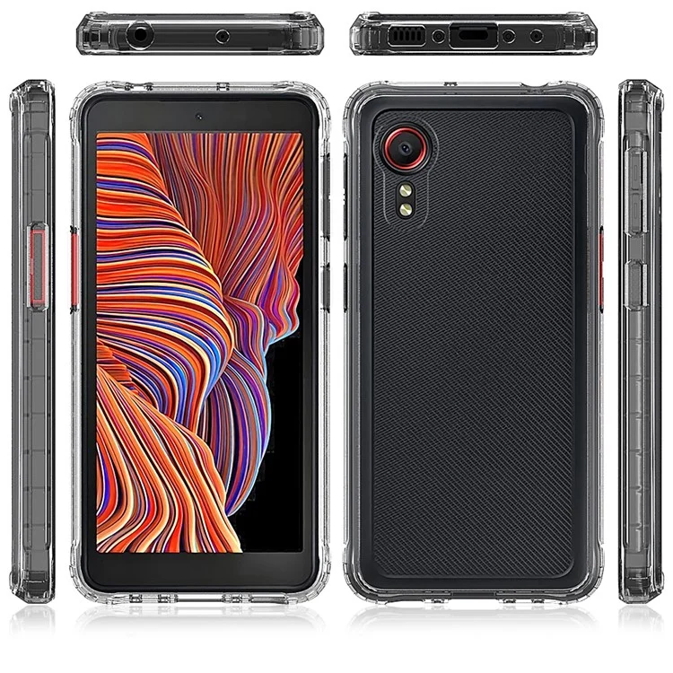 Transparent Scratch-Resistant Acrylic + TPU Back Hybrid Phone Case Cover for Samsung Galaxy Xcover 5-Cellmalls