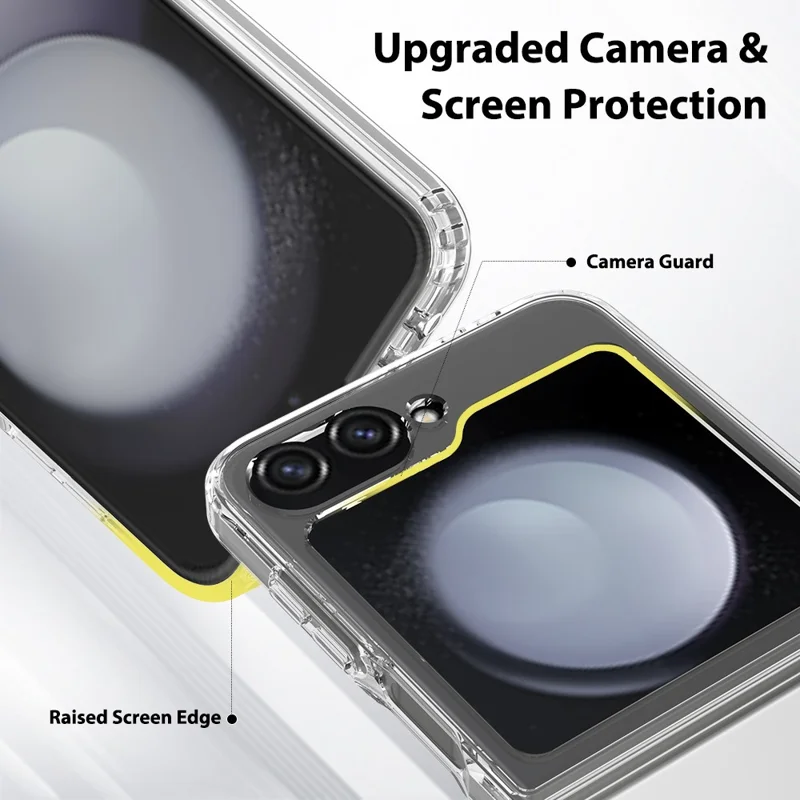 For Samsung Galaxy Z Flip7 FE 5G / Z Flip6 5G Case TPU+Acrylic Clear Phone Cover, One-Piece Design-Cellmalls