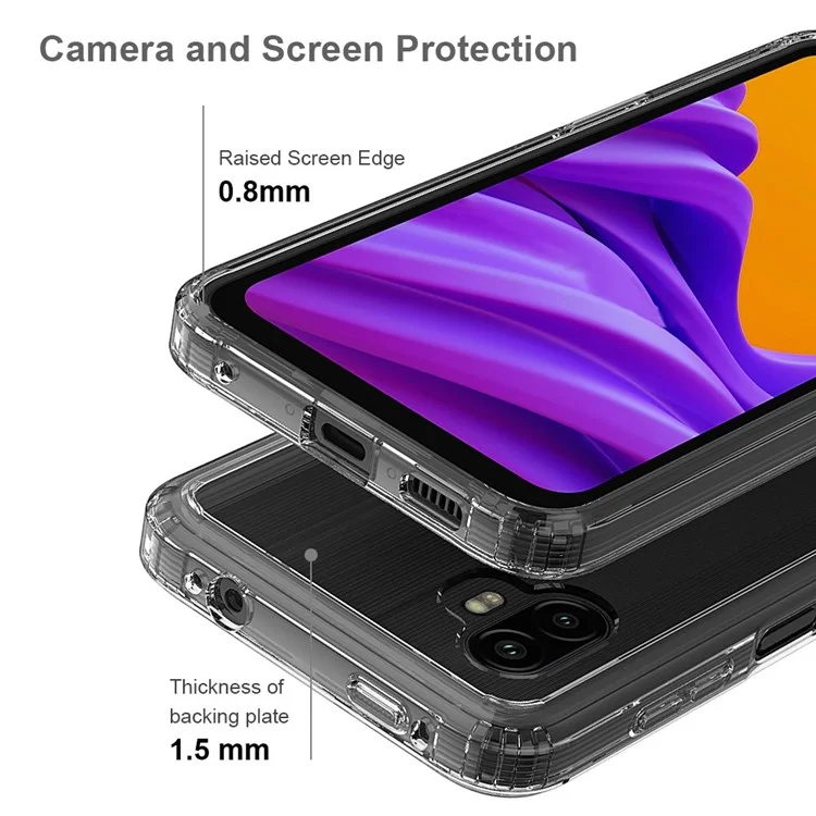 Crystal Clear Case for Samsung Galaxy Xcover Pro 2, Hard Acrylic + Soft TPU Scratch-resistant Shock Absorption Cover-Cellmalls