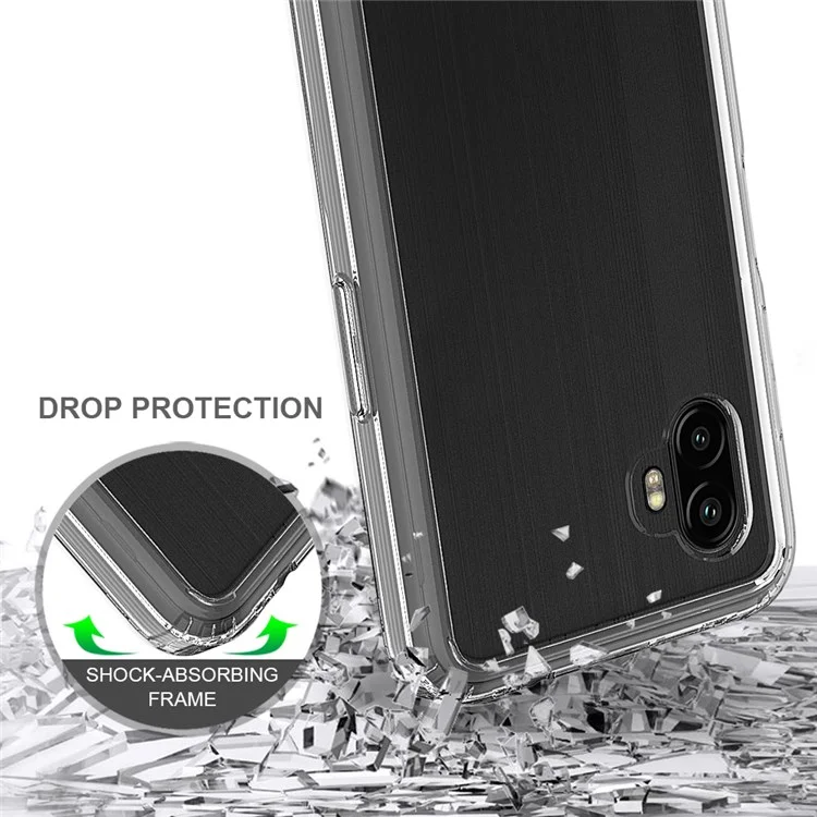 Crystal Clear Case for Samsung Galaxy Xcover Pro 2, Hard Acrylic + Soft TPU Scratch-resistant Shock Absorption Cover-Cellmalls