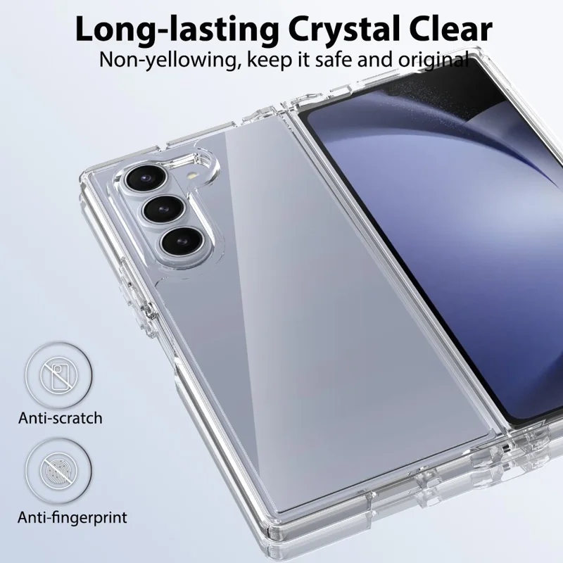 For Samsung Galaxy Z Fold6 5G Clear Case TPU+Acrylic Anti-Scratch Phone Cover-Cellmalls