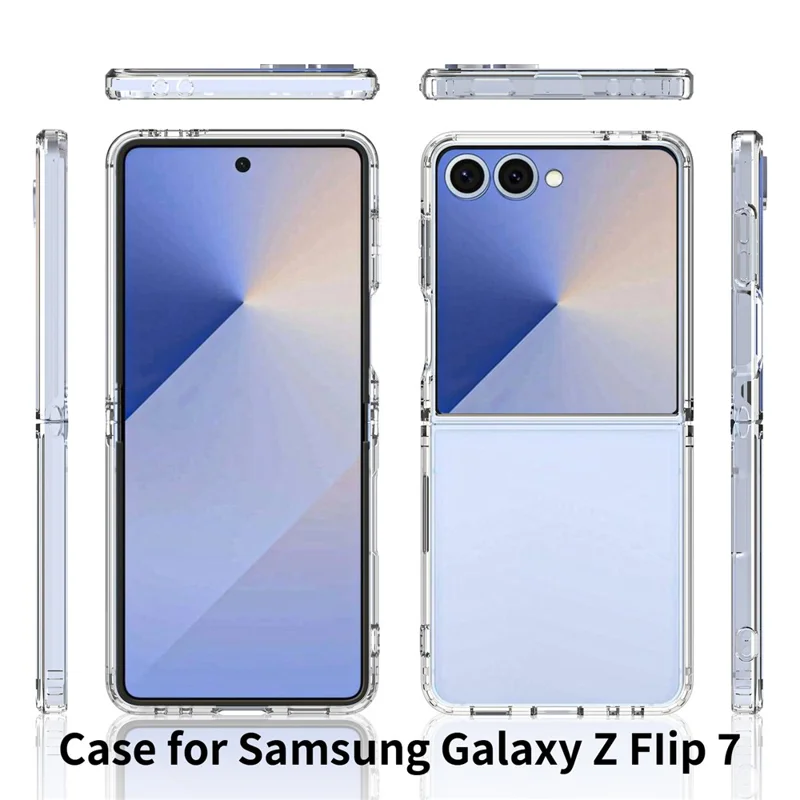 For Samsung Galaxy Z Flip7 5G Case TPU + Acrylic Clear Phone Cover, Integrated Design-Cellmalls