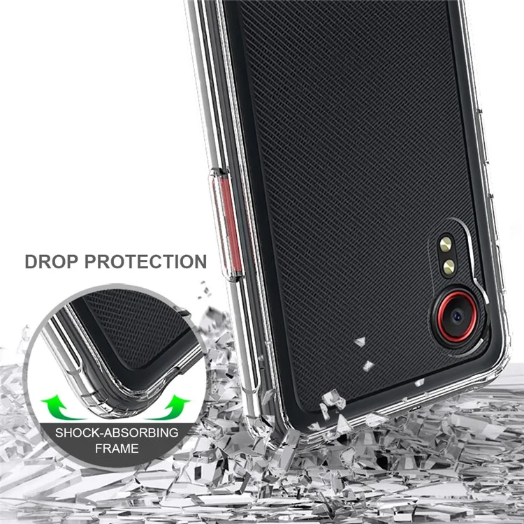 Transparent Scratch-Resistant Acrylic + TPU Back Hybrid Phone Case Cover for Samsung Galaxy Xcover 5-Cellmalls