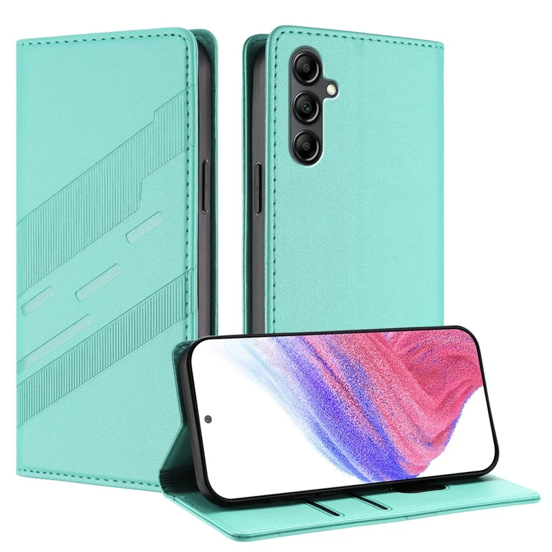 For Samsung Galaxy A15 4G / Galaxy A15 5G Phone Cases Punk Style Imprinted Wallet Stand Leather Cover - Red-Cellmalls