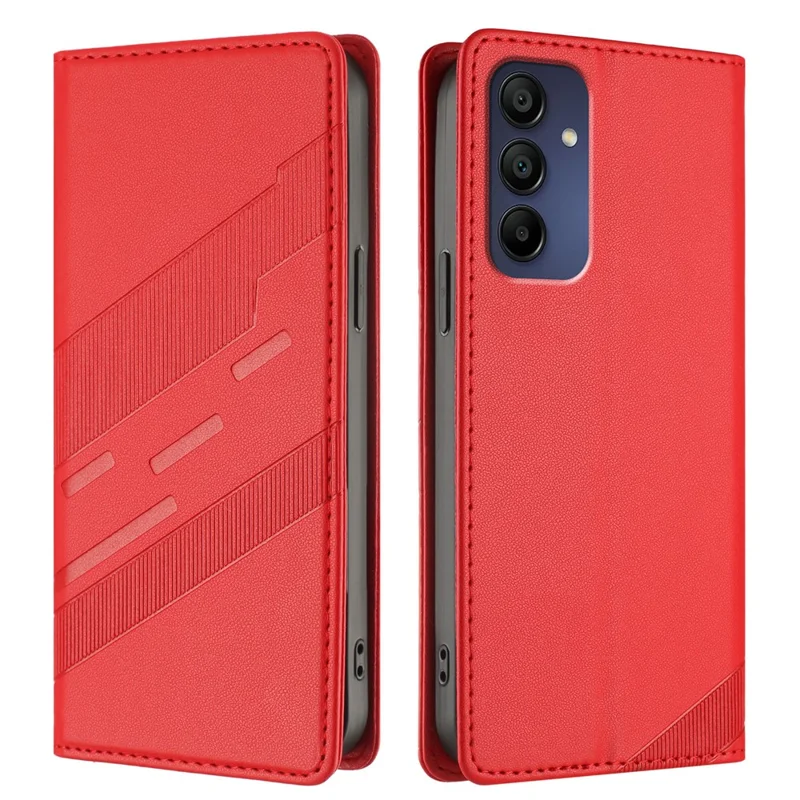 For Samsung Galaxy A16 4G / Galaxy A16 5G Phone Cases Punk Style Imprinted Wallet Stand Leather Cover - Red-Cellmalls