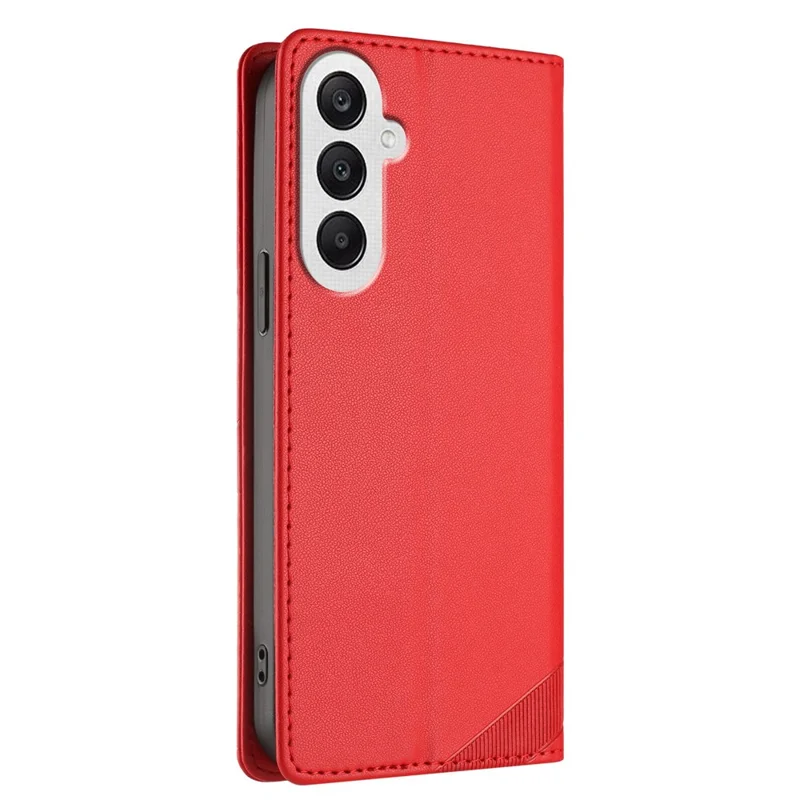 For Samsung Galaxy A25 5G (Global) (161.0 x 76.5 x 8.3mm) Phone Cases Punk Style Imprinted Wallet Stand Leather Cover - Red-Cellmalls