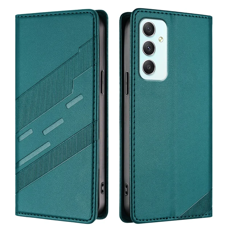 For Samsung Galaxy A35 5G Phone Cases Punk Style Imprinted Wallet Stand Leather Cover - Red-Cellmalls