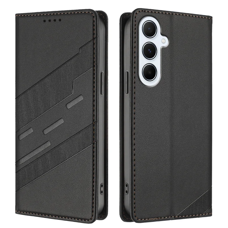 For Samsung Galaxy A17 5G / A26 5G Phone Cases Punk Style Imprinted Wallet Stand Leather Cover - Red-Cellmalls