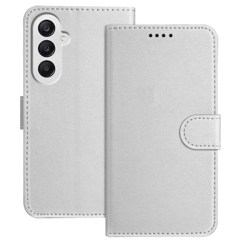 For Samsung Galaxy A25 5G (Global) (161.0 x 76.5 x 8.3mm) Leather Case Wallet Stand Solid Color Anti Drop Phone Cover - Black-Cellmalls