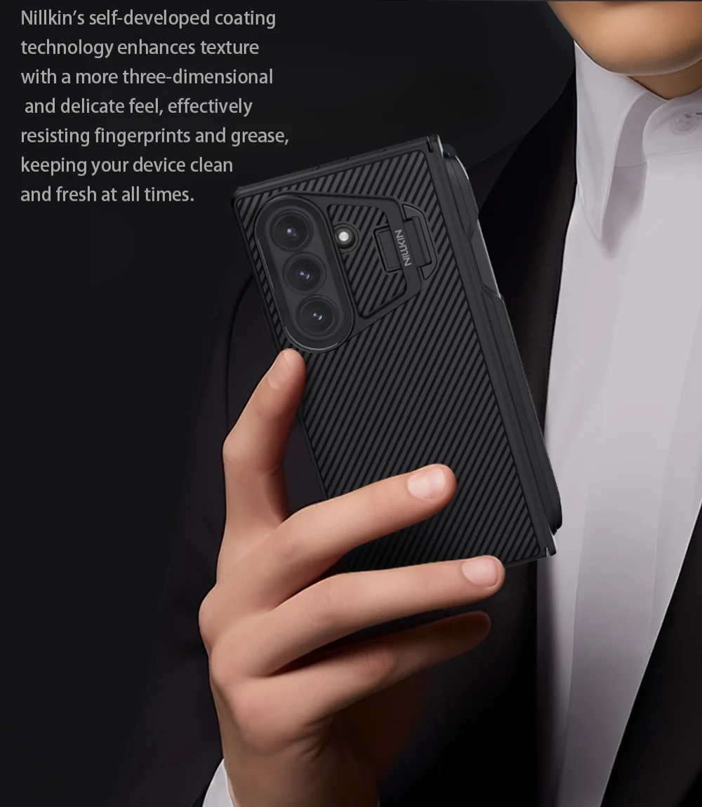NILLKIN CamShield Prop Magnetic Series For Samsung Galaxy Z Fold7 5G Case PC Phone Cover with Clear Camera Lid  /  Stylus Pen-Cellmalls