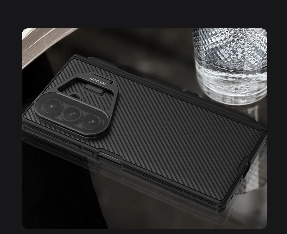 NILLKIN CamShield Prop Magnetic Series For Samsung Galaxy Z Fold7 5G Case PC Phone Cover with Clear Camera Lid  /  Stylus Pen-Cellmalls