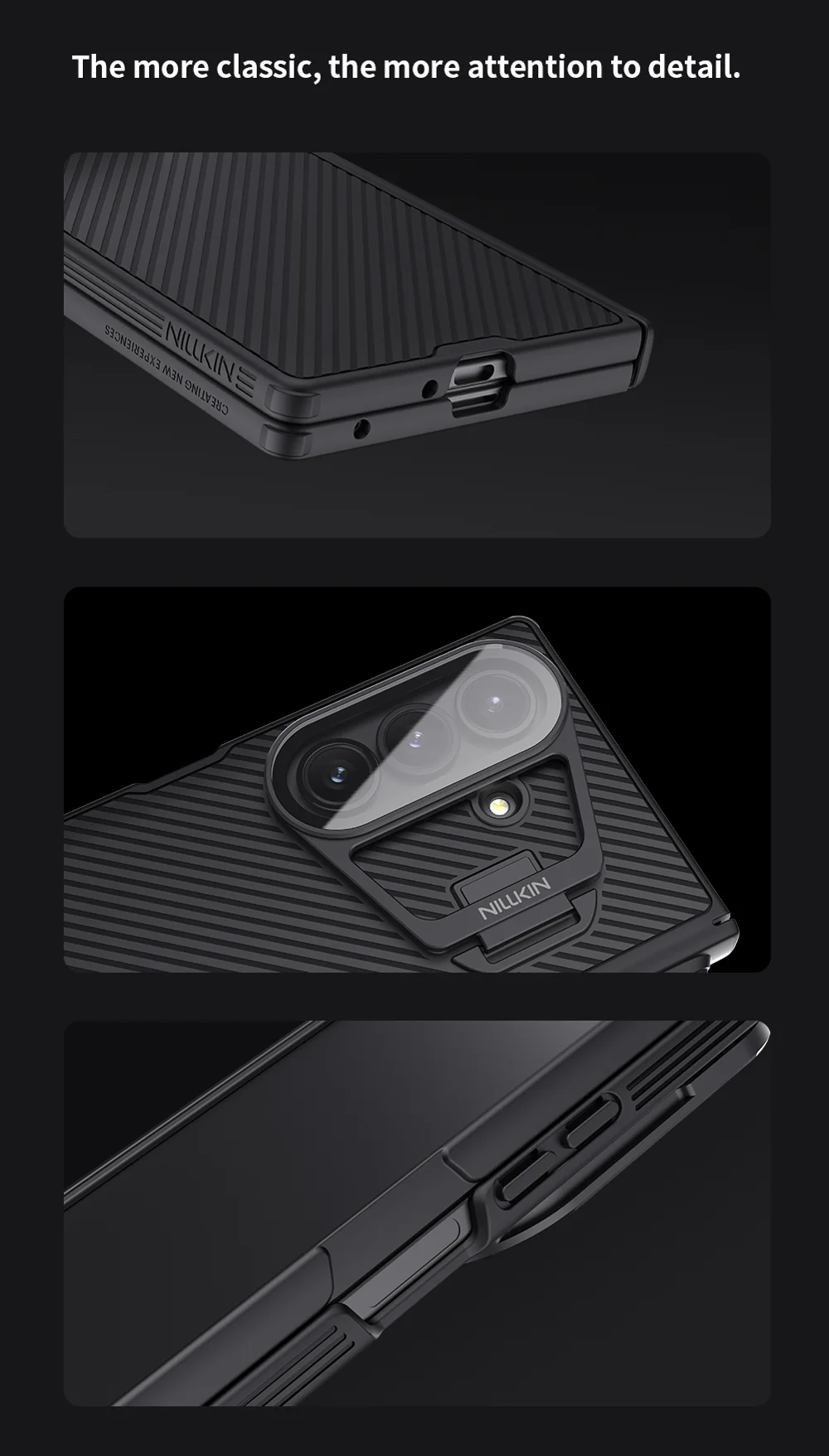 NILLKIN CamShield Prop Magnetic Series For Samsung Galaxy Z Fold7 5G Case PC Phone Cover with Clear Camera Lid  /  Stylus Pen-Cellmalls