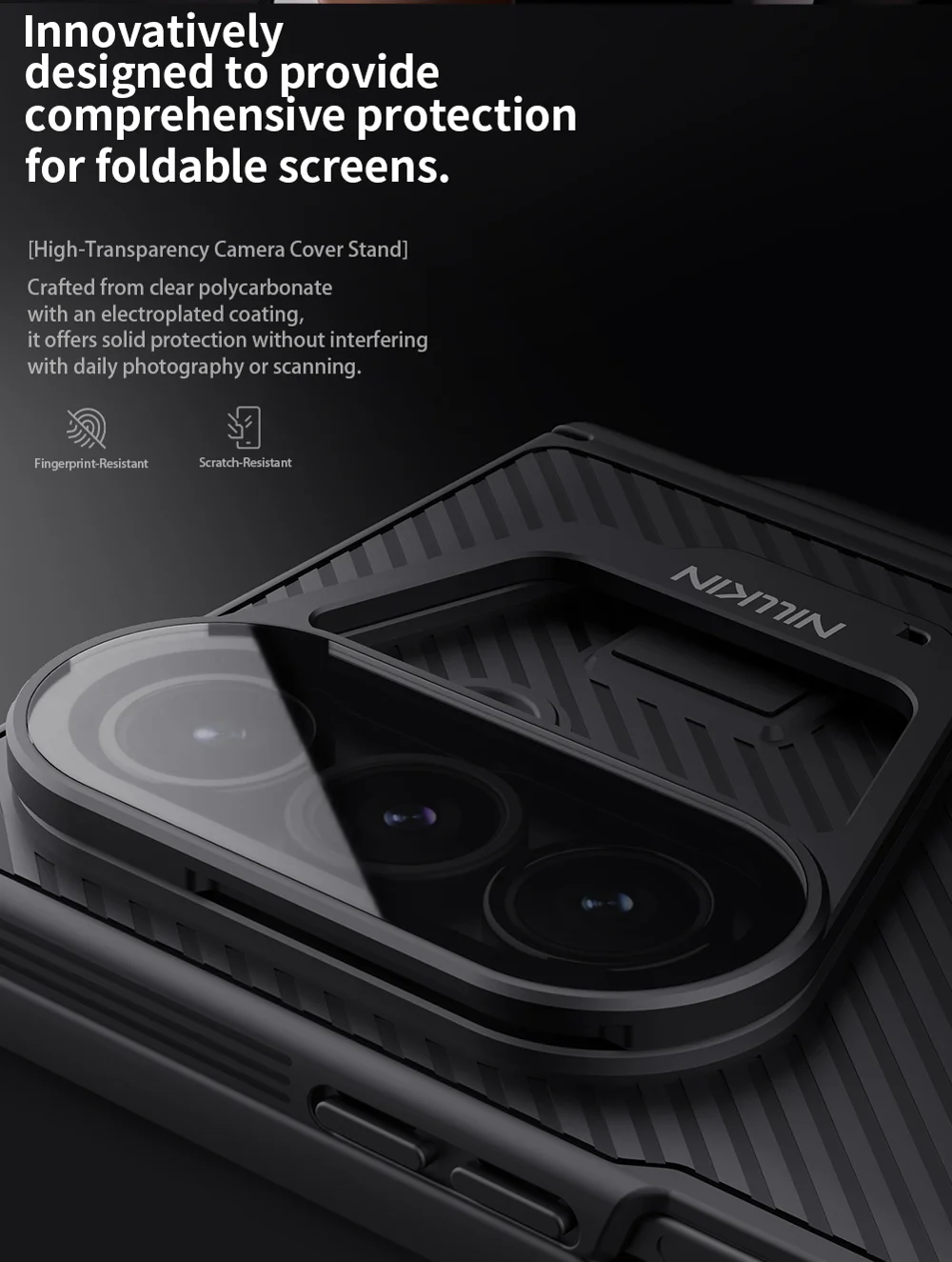 NILLKIN CamShield Prop Magnetic Series For Samsung Galaxy Z Fold7 5G Case PC Phone Cover with Clear Camera Lid  /  Stylus Pen-Cellmalls