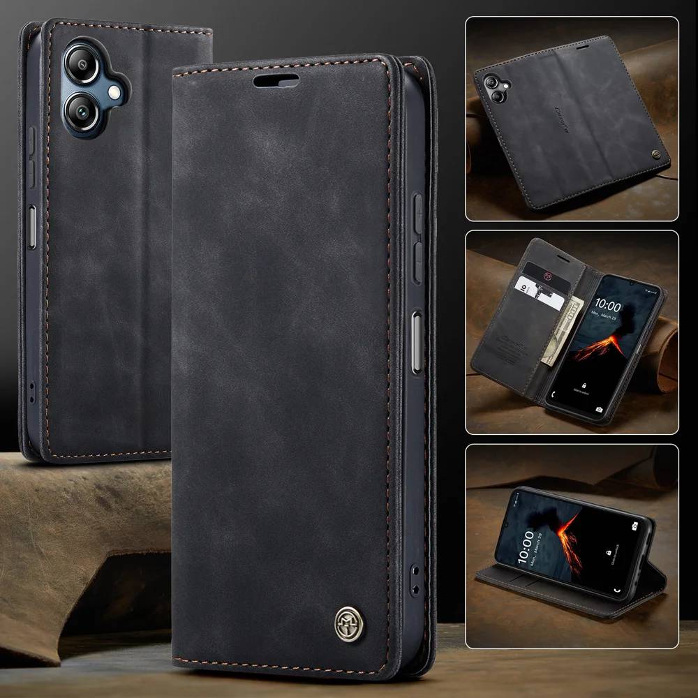 For Samsung Galaxy A07 4G / A06 4G / A06 5G Wallet Case CASEME 013 Series PU Leather Phone Cover Stand - Brown-Cellmalls