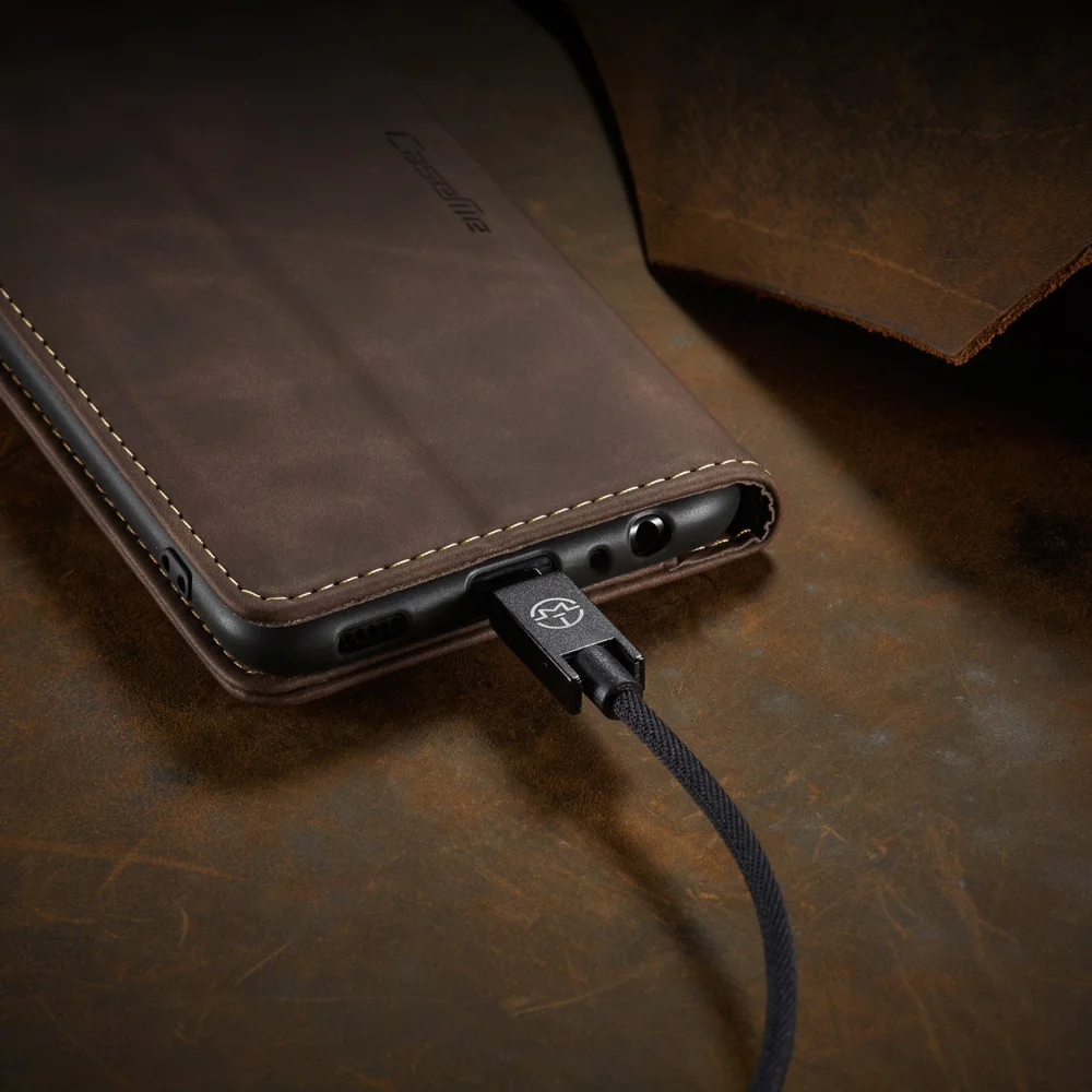 For Samsung Galaxy A16 5G / A16 4G Case CASEME 013 Series Card Holder Stand Leather Phone Cover - Coffee-Cellmalls