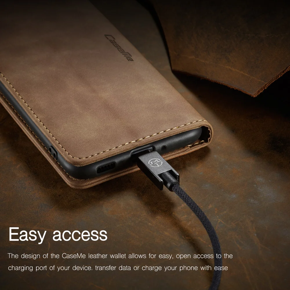 For Samsung Galaxy A26 5G Case CASEME 013 Series Card Holder Stand Leather Phone Cover - Red-Cellmalls