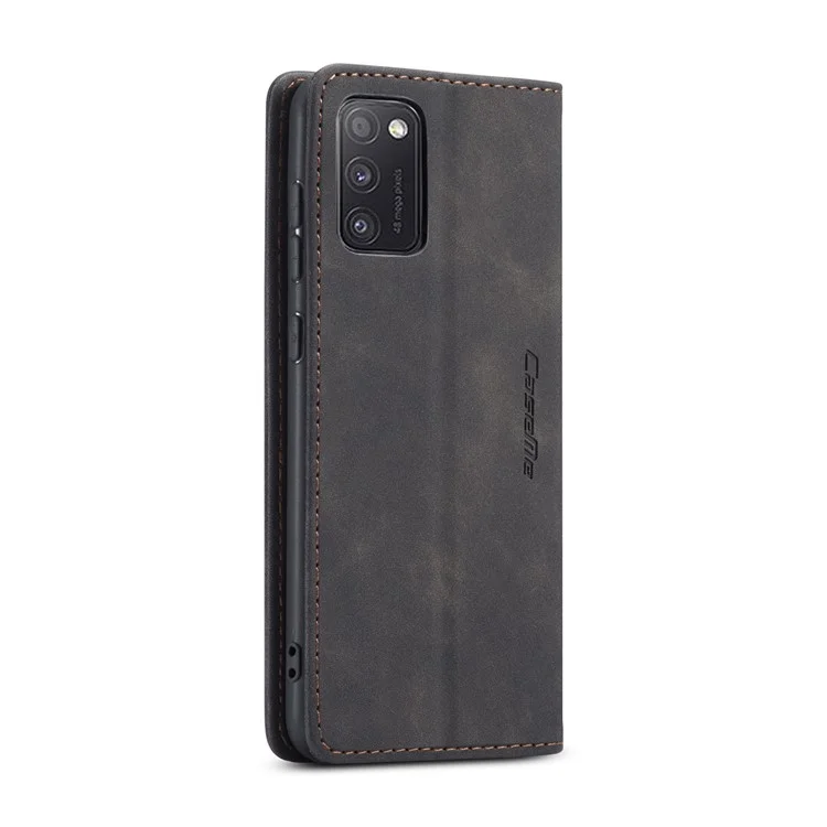 CASEME 013 Series Cover Auto-absorbed Leather Wallet Case for Samsung Galaxy A41 (Global Version) - Black-Cellmalls