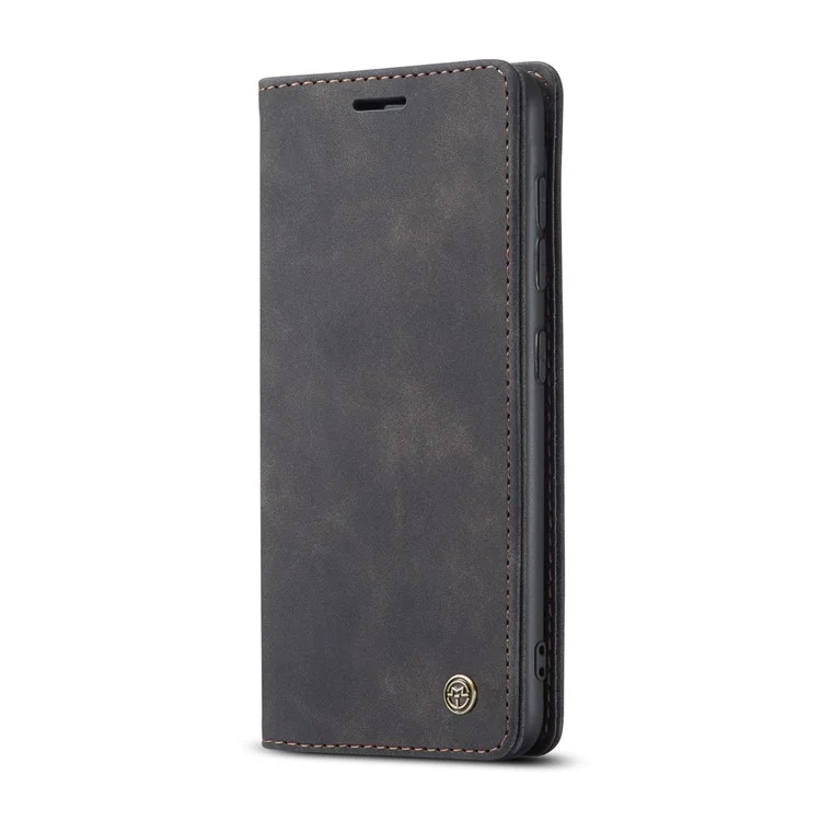CASEME 013 Series Cover Auto-absorbed Leather Wallet Case for Samsung Galaxy A41 (Global Version) - Black-Cellmalls