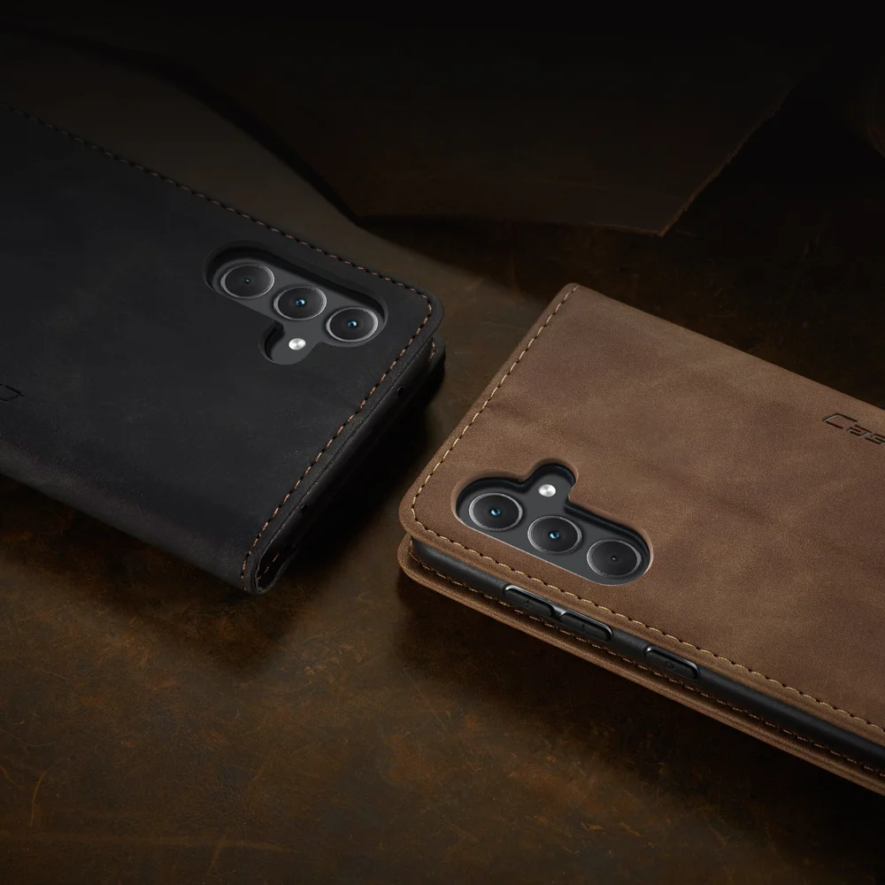 CASEME 013 Series For Samsung Galaxy A56 5G Case Card Holder Stand Leather Phone Cover - Red-Cellmalls