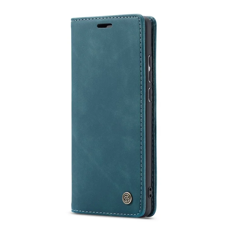 CASEME 013 Series Auto-absorbed Leather Wallet Phone Cover for Samsung Galaxy M20 - Blue-Cellmalls